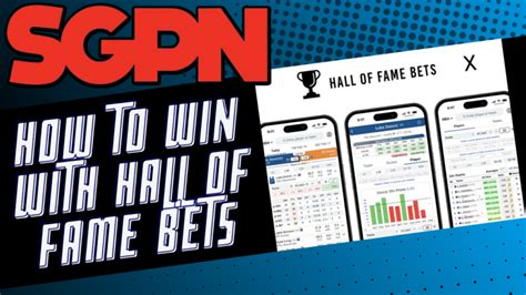 hall of fame bets|How to Use Hall of Fame Bets: Deep Stats, Parlay Analyzer .